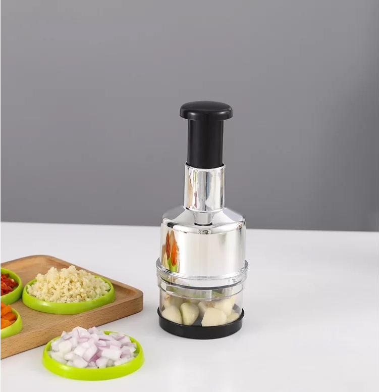 Multi-Function Manual Garlic Cutter &amp; Vegetable Chopper – Stainless Steel Clap Knife