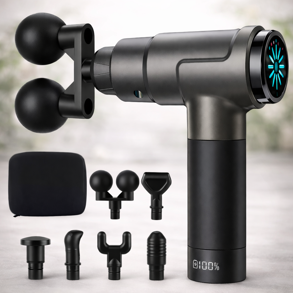 Double-Head Facial Gun – Rechargeable Face &amp; Body Massage Device