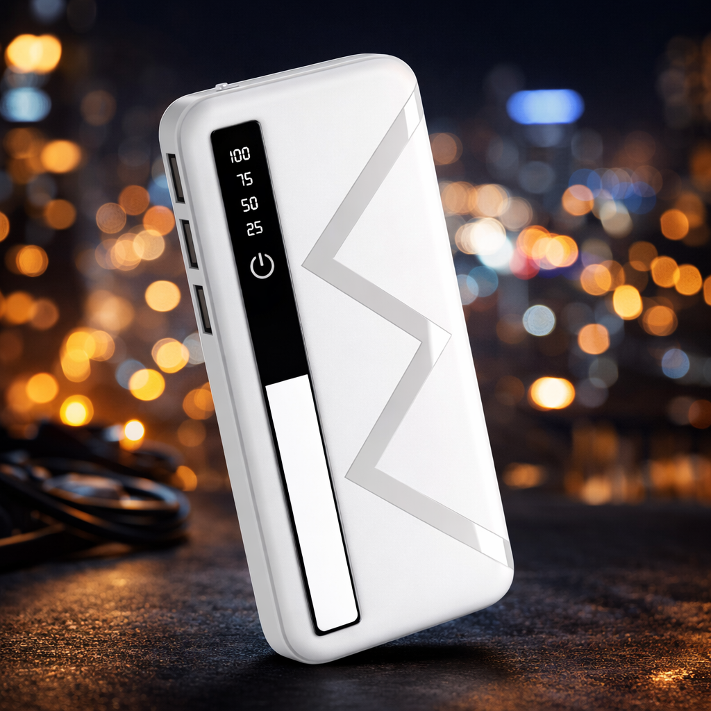 Compact Fast Charging Power Bank – 30,000mAh Portable Charger with Dual USB Output