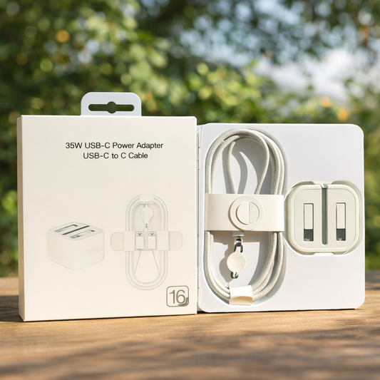 35W USB-C Power Adapter Set for iPhone – Fast Charging with USB-C Cable