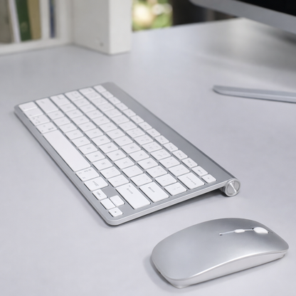 Ultra-Slim Wireless Keyboard &amp; Mouse Combo – Rechargeable with Nano Receiver