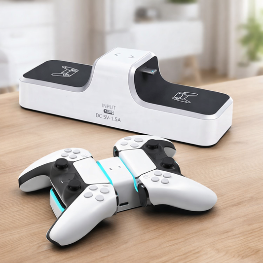 PS5 Game Controller Two-Seat Charger – Dual Charging Dock with LED Indicators