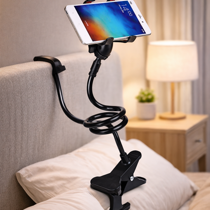 Flexible Mount Mobile Holder – Adjustable Tabletop Smartphone Stand with Long Flexible Arm