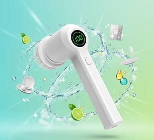 PureSpin Electric Handheld Scrubber – Rechargeable Power Cleaning Brush with Digital Display