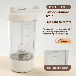 400ML / 14oz Electric Protein Shaker Bottle – Automatic Mixer for Milk, Coffee &amp; Gym Drinks (1200mAh)