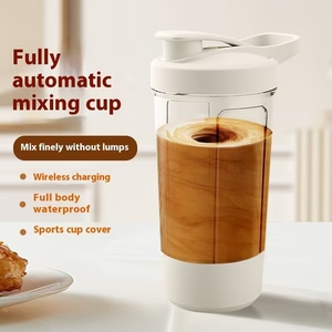 400ML / 14oz Electric Protein Shaker Bottle – Automatic Mixer for Milk, Coffee &amp; Gym Drinks (1200mAh)