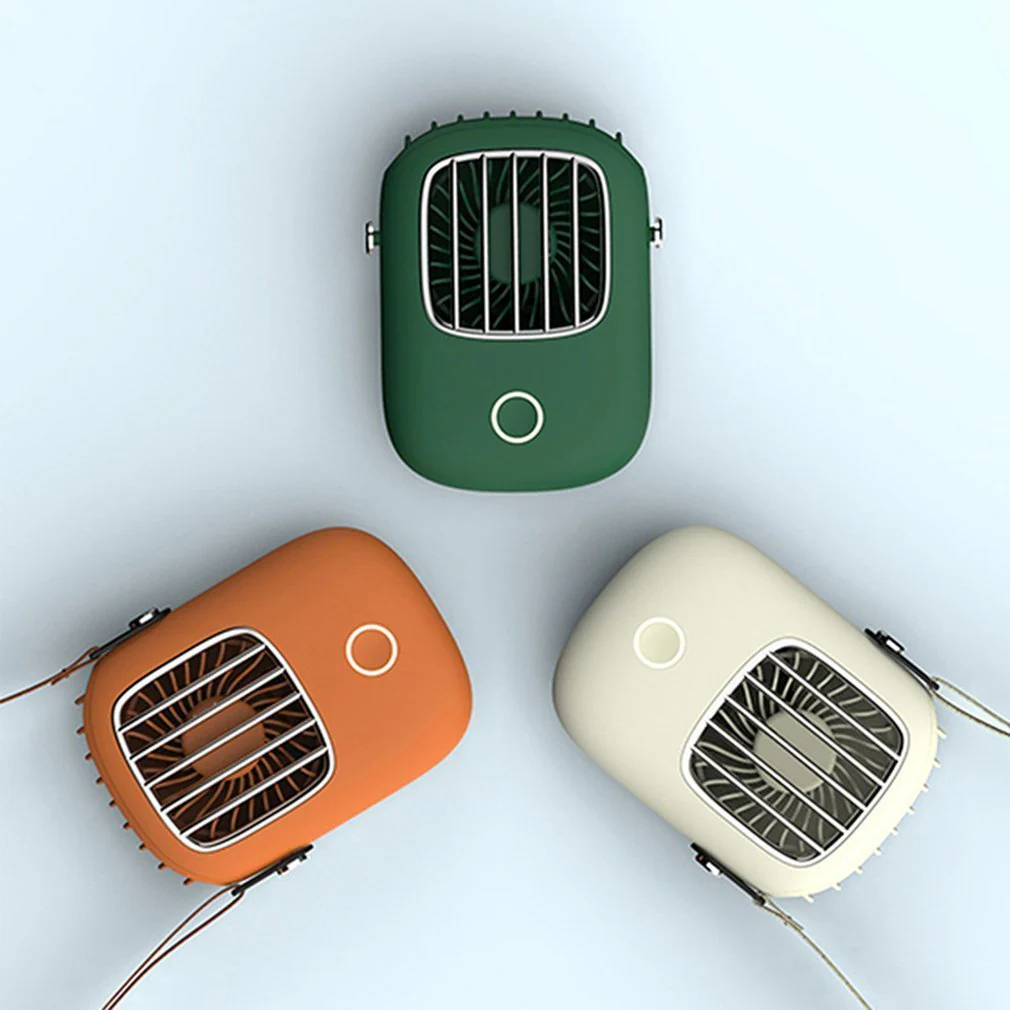Portable Neck Fan – Mini USB Handheld Air Cooler with 3-Speed Silent Operation
