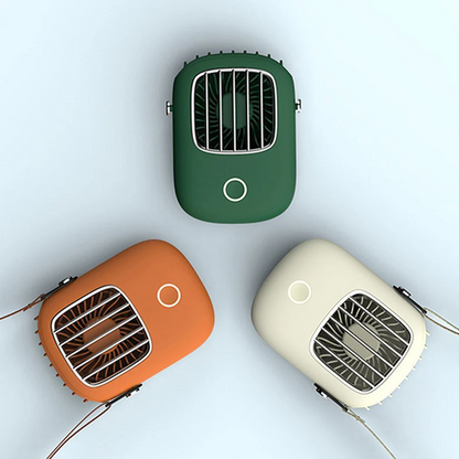 Portable Neck Fan – Mini USB Handheld Air Cooler with 3-Speed Silent Operation