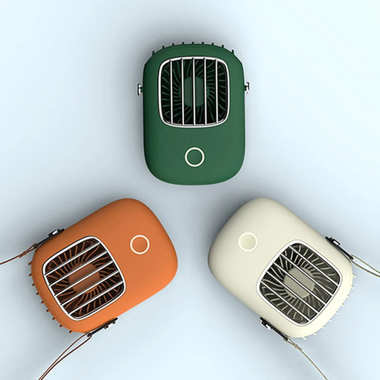 Portable Neck Fan – Mini USB Handheld Air Cooler with 3-Speed Silent Operation