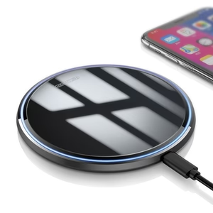 Cross-Border 10W Mirror Wireless Charger – Ultra-Slim Fast Charging Pad