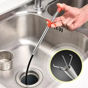Flexible Drain Clog Remover Tool – Spring Steel Pipe Cleaner with Claw Grabber
