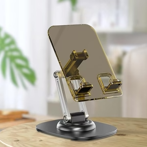 HEPU Universal Mobile &amp; Tablet Metal Stand – Adjustable Rotating Phone Holder