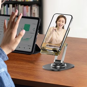 HEPU Universal Mobile &amp; Tablet Metal Stand – Adjustable Rotating Phone Holder