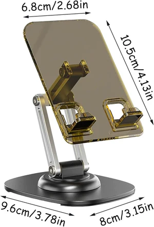 HEPU Universal Mobile &amp; Tablet Metal Stand – Adjustable Rotating Phone Holder