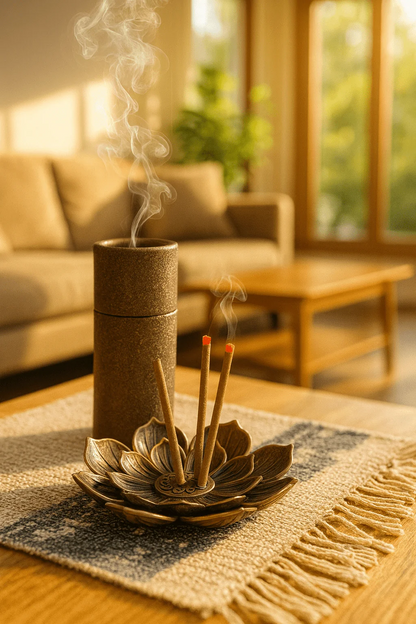 Mini Oud Incense Burner with Premium Oud Sticks – Elegant Aromatic Gift Set