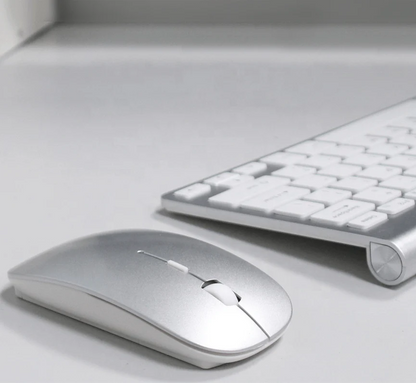 Ultra-Slim Wireless Keyboard &amp; Mouse Combo – Rechargeable with Nano Receiver